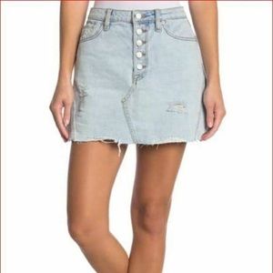 NWT free people Jean mini skirt 25
